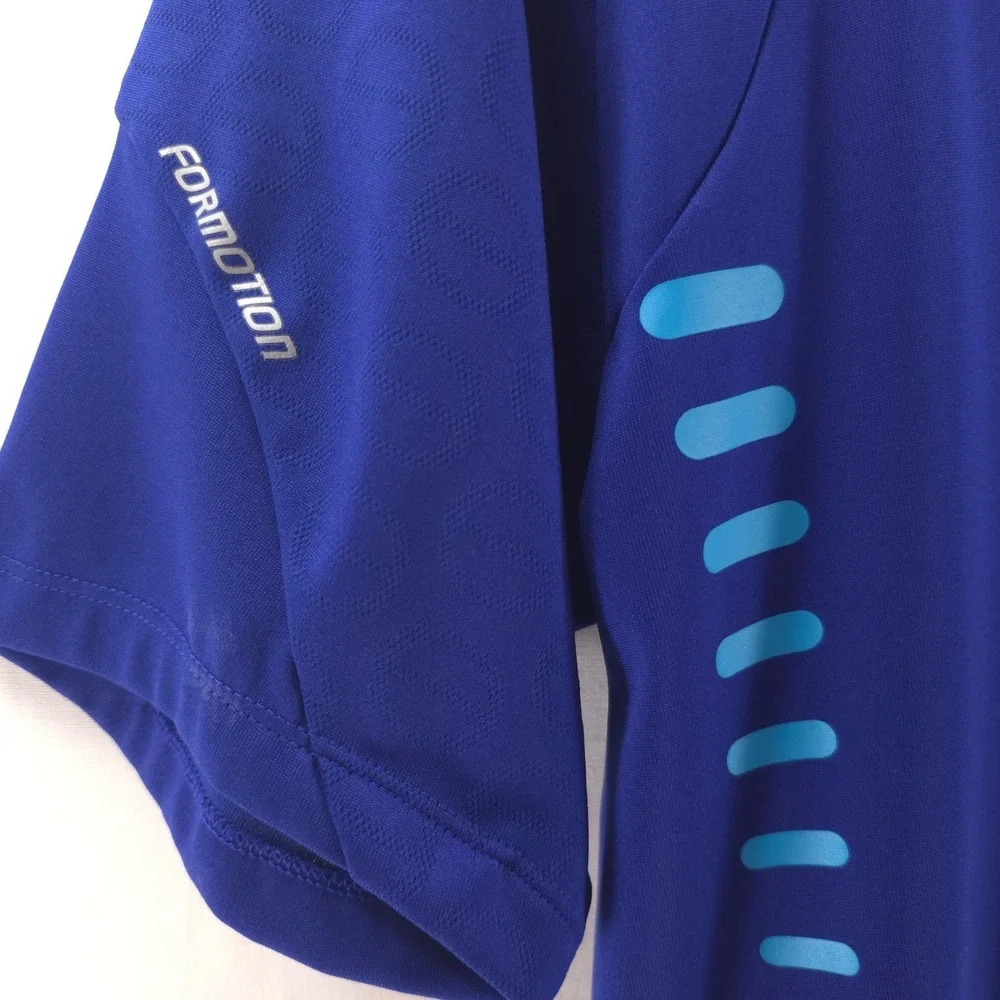 Adidas‎ Mens Polo Shirt ClimaCool Formotion M Blue Graphic Golf Performance